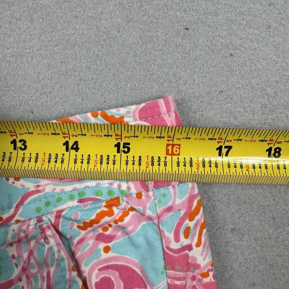 Lilly Pulitzer Buttercup Scallop Hem Shorts Size 6 Blue Pink Jelly’s Be Jammin - Picture 11 of 15